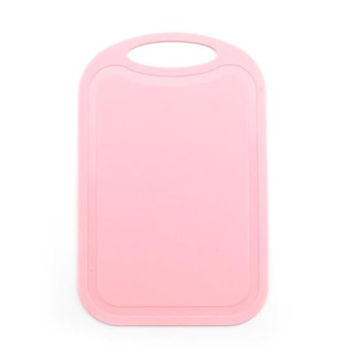 Plastic Cutting Boards,Multicolor Non-Slip Chopping Board Cutting Mat Pad for Meat, Fruits, Vegetable, Camping Kitchen Accessories(Pink)