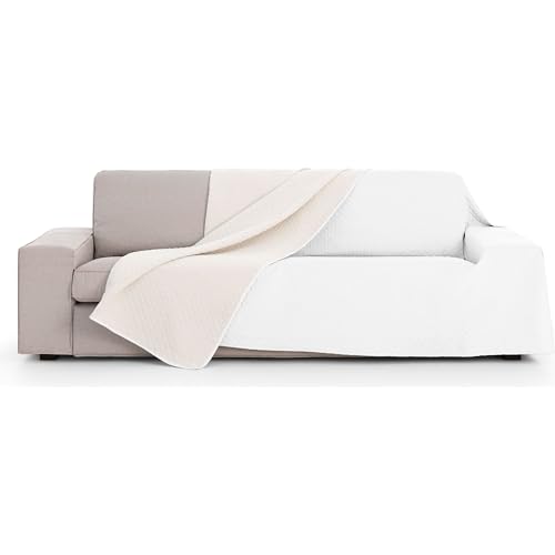 ECOMMERC3 | Foulard Reversible 400x270 de Tejido Jacquard – Foulard Color Crudo Suave, Transpirable y Versátil para Sofá o Cama