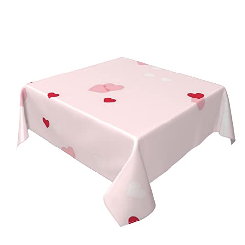 Nappe imprimée cœur infroissable et résistante à la poussière