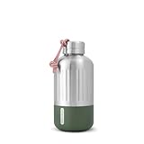 BLACK + BLUM Explorer Isolierflasche | Olive | 650 ml | Trinkflasche Thermo hält 24h kalt & 12h heiß | 100% auslaufsicher | Paracord-Trageschlaufe | BPA-frei | extrem robuste Thermosflasche