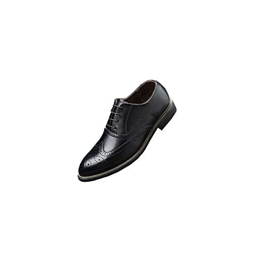 Zapatos de traje para hombres Oxfords grabados negros talla 7.5