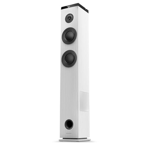 Energy Sistem Tower 5 MAX 100W Torre de Sonido Bluetooth Sistema 2.1 con Subwoofer True Wireless USB/SD Radio FM Altavoz de Pie Grande Inalambrico Television para TV Musica Ivory