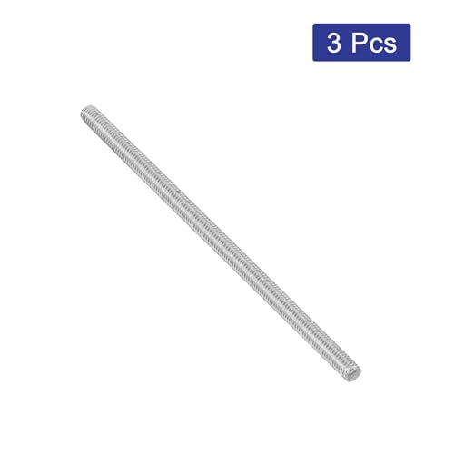 QUARKZMAN 3 Stück Gewindestangen, M5 x 110mm, 304 Edelstahl, Gewindestab mit metrischem Vollgewinde, M5-0,8 Gewindestift für Möbel- und Maschinenmontage