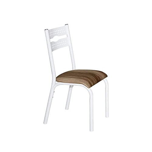 Conjunto de Mesa com 4 Cadeiras Luna Clássica Ciplafe Branco/capuccino