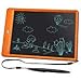 KURATU, LCD Writing Tablet 10 inch Electronic Drawing Pads for Kids, Portable Reusable Erasable Ewriter, Elder Message Board,Digital Handwriting Pad Doodle Board for School, Fridge or Office(Orange)