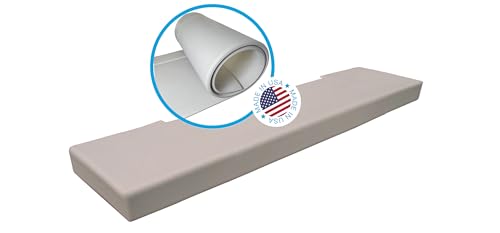 Image of KidKusion Soft Seat Hearth Pad | Made in USA | Taupe | 90" x 14" | Fireplace and Hearth Protection