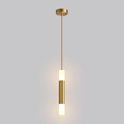 Lámpara colgante LED dorada de 6W para iluminar habitaciones con techos bajos 2