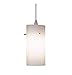 WAC Lighting PLD-F4-454LEDWT/BN Dax LED Monopoint Pendant White Shade with Brushed Nickel Socket and Canopy