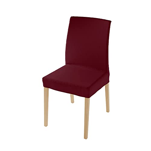 Italian Bed Linen Più Bello bielastic chaircover set, bordeaux (2 pieces), 100% polyester, STANDARD