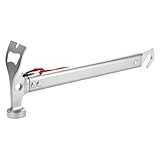 Oshhni Camping Hammer Multifunktionale Camping Hämmer Zeltpflock Hammer mit Aluminiumlegierung Griff Überlebenswerkzeug Flaschenöffner für Männer Erwachsene, Silber