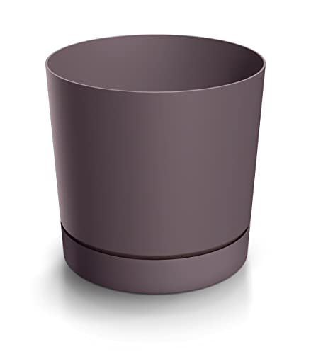 Blumentopf Ø 20 cm, Höhe 19 cm | Übertopf in Eleganter Design aus langlebigem Kunststoff, witterungs- und UV-beständig | Blumentöpfe für stilvolle Garten- und Raumgestaltung | Marsala