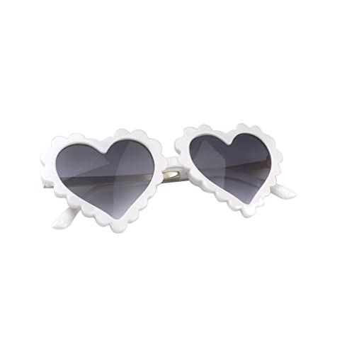 Girls Heart Sunglasses for Toddler Party Beach, UV 400 Protection Heart Flower Glasses Age 2-74