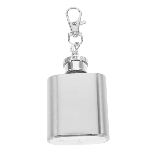 HOLIDYOYO Essential Oil Bottle Keychain Mini Flask Keychain Portable 1oz Flask for Camping Liquor Bottle Milk Container Beverage Container Beverage Holder