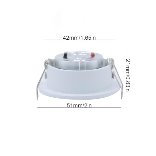 Image of Pack of 10 Cold White 3W Mini LED Down Lights Small Recessed Round LED spotlihgts Under Cabinet Lights 6000K