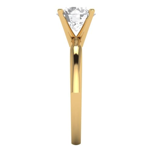 Clara Pucci Solid 14K White Gold Moissanite Ring - 1.5 tcw Round Cut Certified Three-StoneEngagement Ring for Women, Promise Bridal Rings for Women, Wedding Ring for Women3