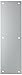 Rockwood 70C.3 Brass Standard Push Plate, Four Beveled Edges, 16" Height x 4" Width x 0.050" Thick, Polished Clear Coated Finish