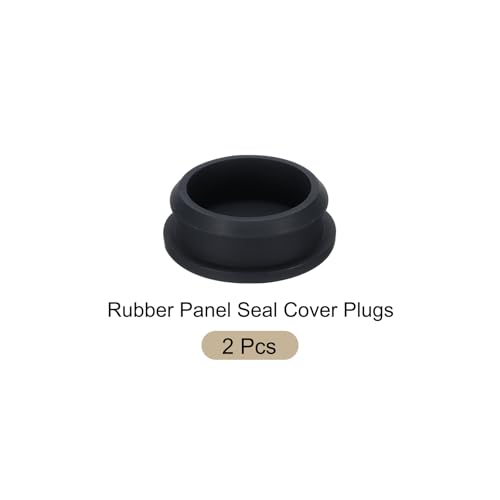 Image of Snap in Locking Hole Plugs Rubber Panel Seal Cover Drilled Silicone Caps, [for Kitchen Rubber, Waterproof Sealing Plugs] - 38.6mm /1.5in /Black /2Pcs