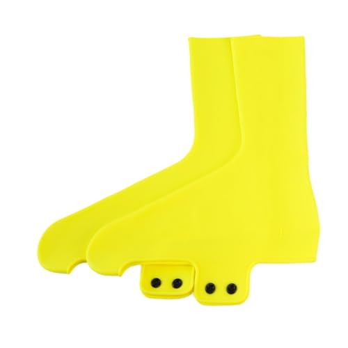 Cubrecalzados impermeables y antideslizantes de silicona para ciclismo, 2 piezas, amarillos, talla S miniatura 6