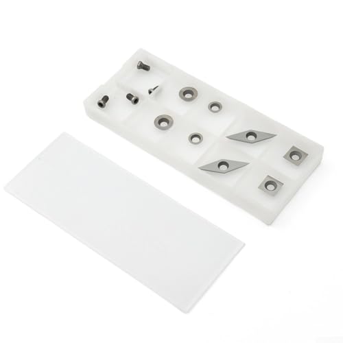 Todo en 8 piezas de carburo de tungsteno Insertos Set para herramientas de torneado de torno de madera, adecuado para desbaste y acabado