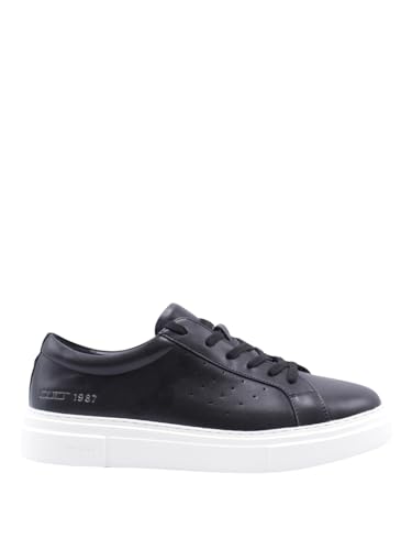 Baskets en cuir noir CULT avec semelle amovible confort élégant