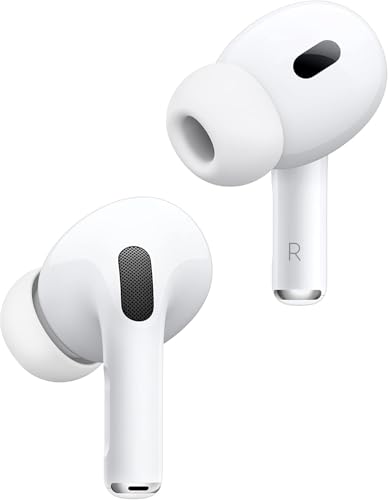 [Refurbished Goods] Pro 2 Wireless Earbuds, Active Noise Cancellation, Hearing Aid Feature, Bluetooth Headphones, Transparency, Personalized Spatial Audio, High-Fidelity Sound, H2 Chip, USB-C Charging
