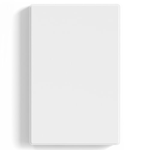 ELEGRP Blank Wall Plate Cover 1-Gang Screwless Blank Outlet Plate Mid-Size 4.88 x 3.13 Unbreakable Thermoplastic Blank Faceplate Cover for Unused Outlets/Switches UL Listed (1 Pack Matte White)