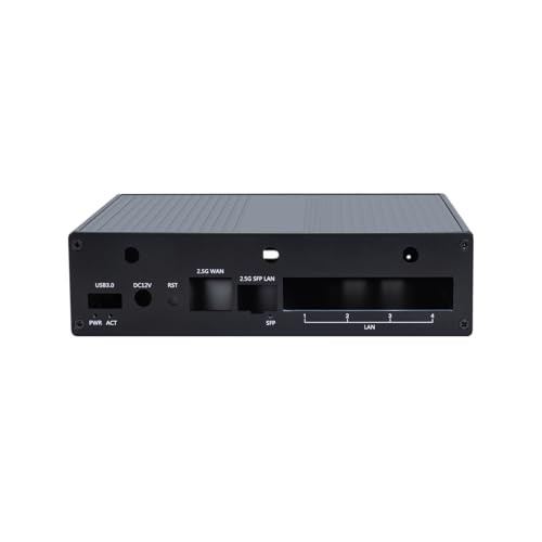 Image of WayPonDEV Black Metal Case for Banana Pi BPI-R4 Lite Wireless Tri-Band WiFi 7 Router Dev Board, Metal Shell for Banana Pi BPI-R4 Lite MediaTek MT7987A OpenWRT Single Board Computer (Case, Metal Case)