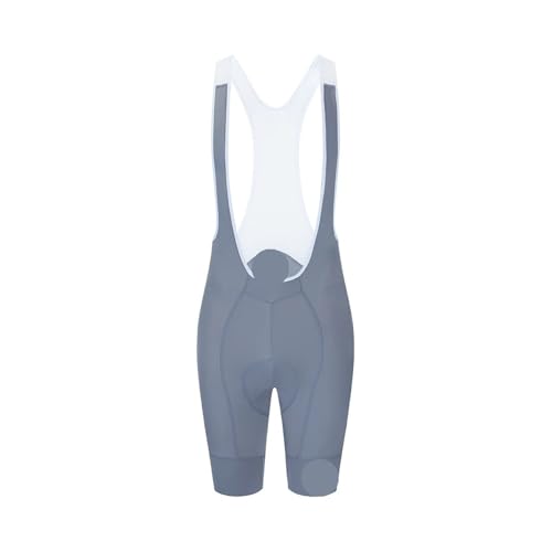 Pantalones Cortos Ciclismo Culotte de Ciclismo con Tirantes for Mujer, Verano, Color Negro, Mallas Acolchadas, Ropa Secado rápido y Transpirable(Gray,L)