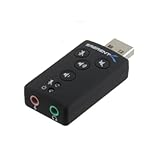 SABRENT USB 2.0 External Surround Sound Adapter - Add Sound to a Desktop or Notebook - Driverless! (USB-SBCV)