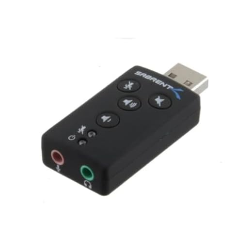 SABRENT USB 2.0 External Surround Sound Adapter - Add Sound to a Desktop or Notebook - Driverless! (USB-SBCV)