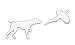 German Shorthair Pointer Pheasant L040 8 inch shorthaired dog decal
