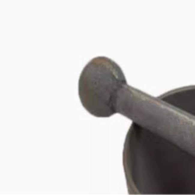 Mortar and Pestle Set Old-Fashioned Garlic Mortar Garlic Crusher Household Manual Crusher Grinder Pestle Set Seasoning Spice Tools(10x12cm)