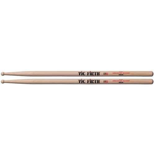 Vic FIrth   Baquetas de la serie American Sound® AS5A   Madera de nogal American   Punta redonda de Madera