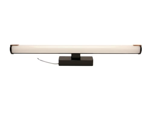 Image of 18W White PVC Body Dressing Table Rose Chrome Finish Bathroom Mirror Vanity Wall Mounted Light (Black Body, 18w)