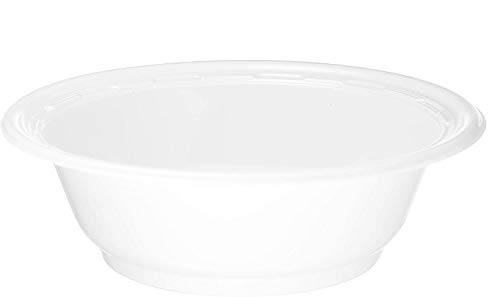 250 PACK 12 Oz White Plastic High Impact Disposable Plastic Bowl - Great for Meal Prep Dinnerware Serving Food service Fruit Bowl China-like Elegant Crystal White Finish Large by EcoQuality