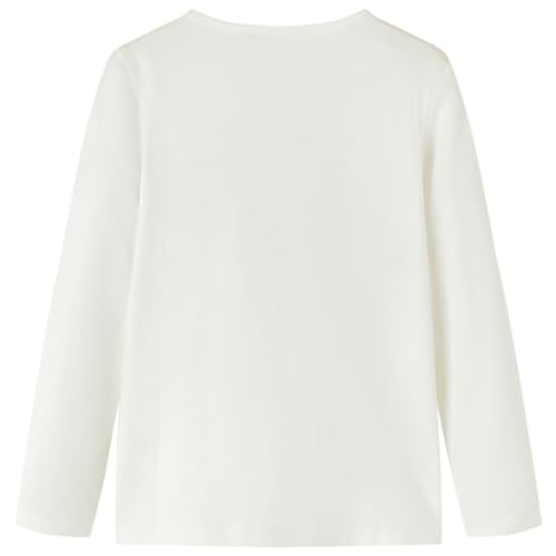 Camiseta Infantil Manga Larga Diseño Corazón Lentejuelas Jersey Ropa Crudo 104