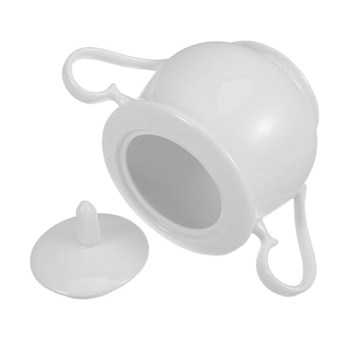 Sucrier en céramique avec couvercle hermétique pot de rangement blanc