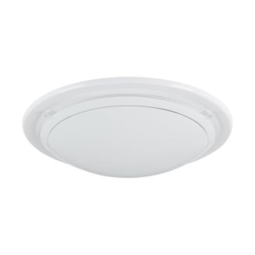 EGLO Deckenlampe Planet 1, 1 flammige Wandleuchte, Deckenleuchte aus Stahl, Farbe: Weiß, Glas: Weiß lackiert, Fassung: E27