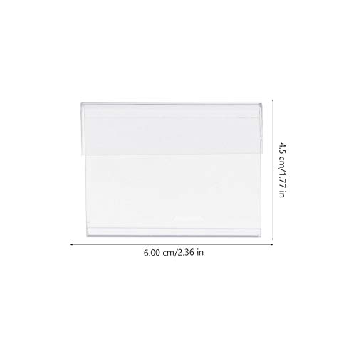 ULTECHNOVO 10 Unidades de Plástico Transparente Com Etiqueta de Mercadoria E Sinal de Exibição Supor