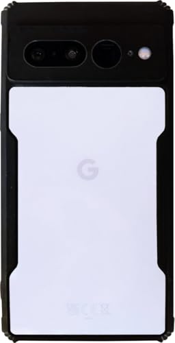 Image of AIBEX Crystal Clear Back Cover Case for Google Pixel 7 Pro | 360 Degree Protection | Shock Proof Design | Transparent Back Cover Case (PC & TPU, Black Bumper)