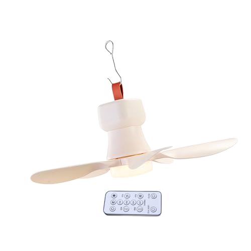 Ventilador para tienda de campaña con mando a distancia y luz LED