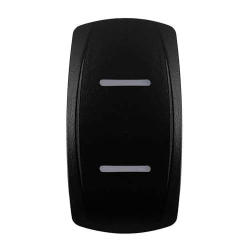 Image of Laser Etched Support Backlit Single Lens Blank Switch Cover Cap for Car Boat Dashboard Rocker Switch