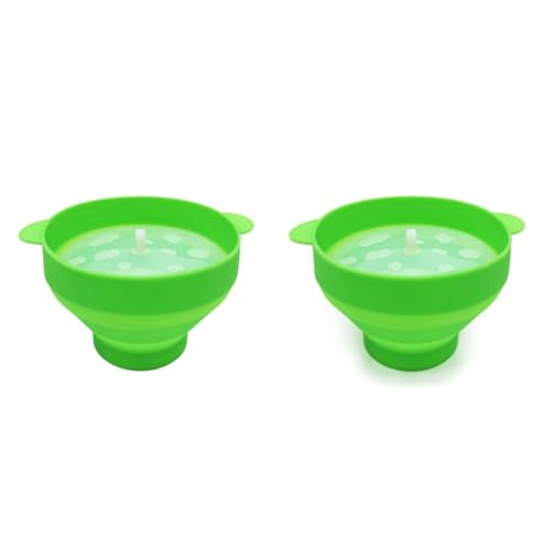 Flaroey Tazón de Palomitas Maíz para Microondas, Cubo de Silicona, Fabricante Palomitas Maíz DIY con Tapa, Patatas Fritas, de Frutas, Herramientas Fáciles de Cocina B