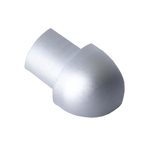 Dalsys Coin Extérieur 8mm, Aluminium Anodisé Quart de Cercle Argent Mat, Carrelage