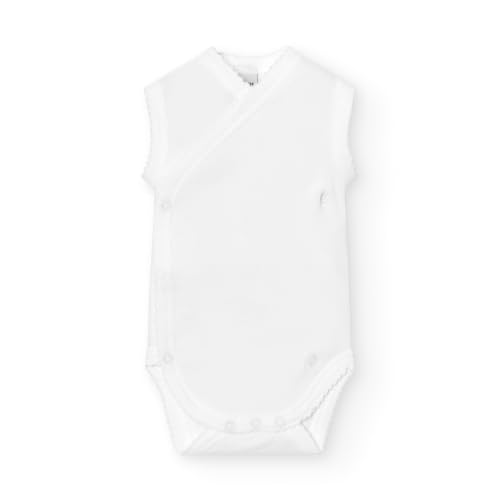 Babidu 1154 Body Tirante Cruzado Canale 1x1 Ropa de Bautizo, Blanco (Blanco 1), Bebé Prematuro (Tamaño del Fabricante:00) Unisex bebé