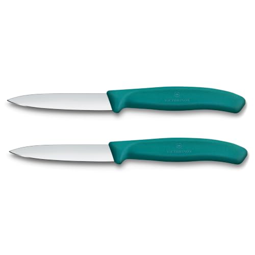 Victorinox Swiss Classic Schäl- und Gemüsemesser-Set, 2tlg, 8 cm, Grün – Ansicht 1