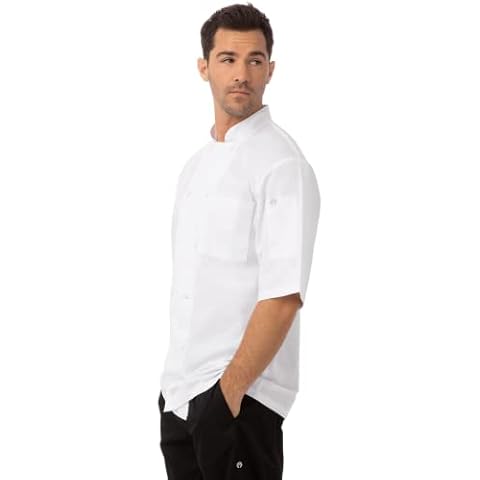 Chef Works JLCV Montreal Essential Cool Vent Chef Coat, White, Medium Cover