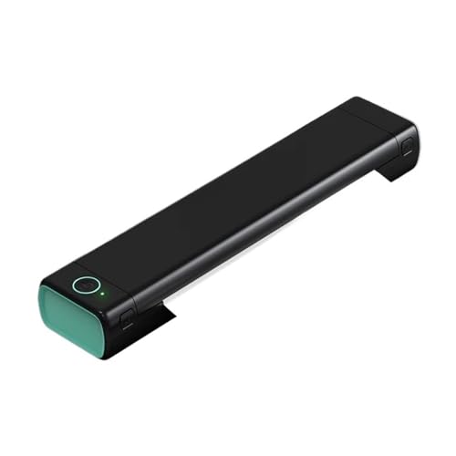 SXYGYWA Impresoras Portátiles A4, Inalámbricas For Viajes, Impresora Térmica Bluetooth Adecuada For Oficina Móvil, Soporte For Papel De Tatuaje Impresión Lisa Transparente(M08F Black Green)