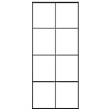 vidaXL Schiebetür Rostfrei Glasschiebetür Glastür Tür Schiebetürsystem Schiebetürbeschlag Alu Aluminium ESG-Glas 5mm 90x205cm Schwarz