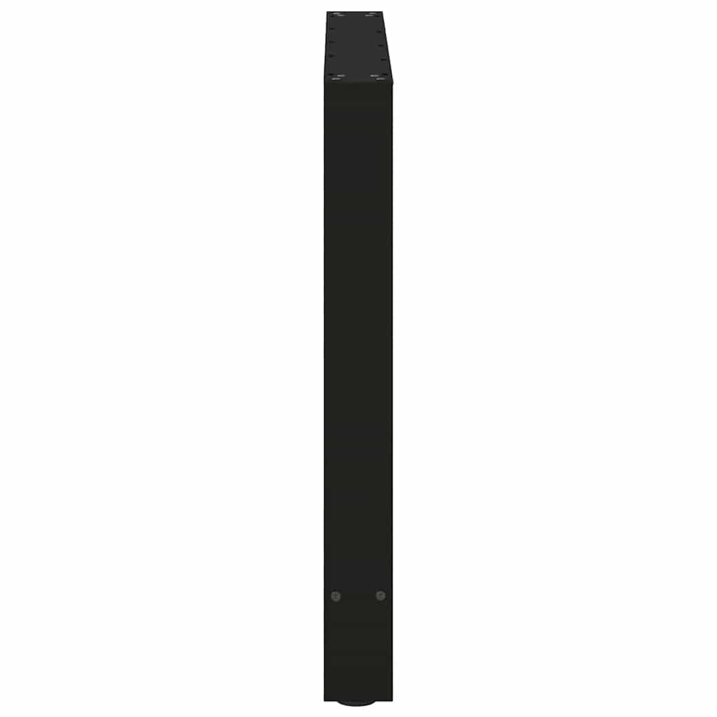 vidaXL Gambe per tavolo da pranzo nere 2 pz 70x(72-73) cm in acciaio